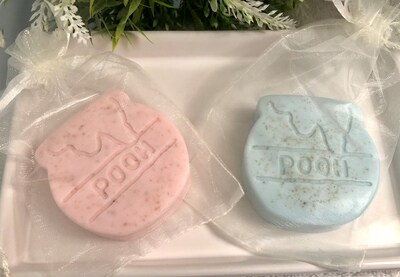 Pink Winnie the Pooh Oatmeal Soap with Gift Pouch Option Set of 4 - image2